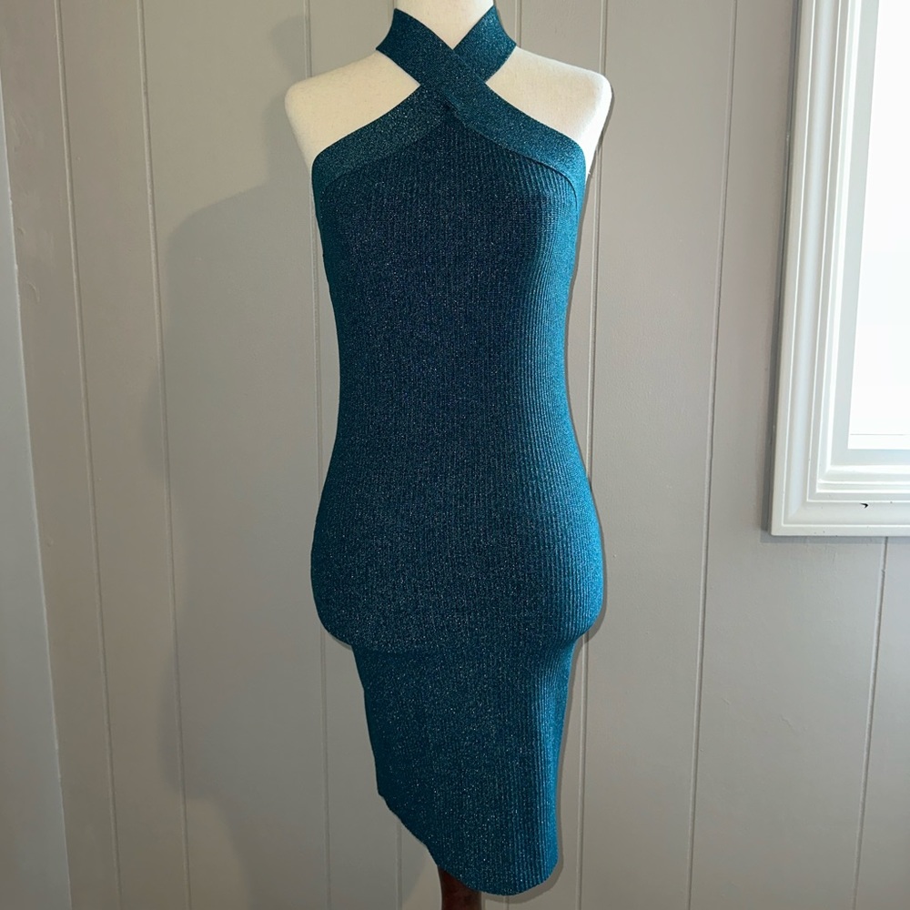 Emerald green sparkly dress